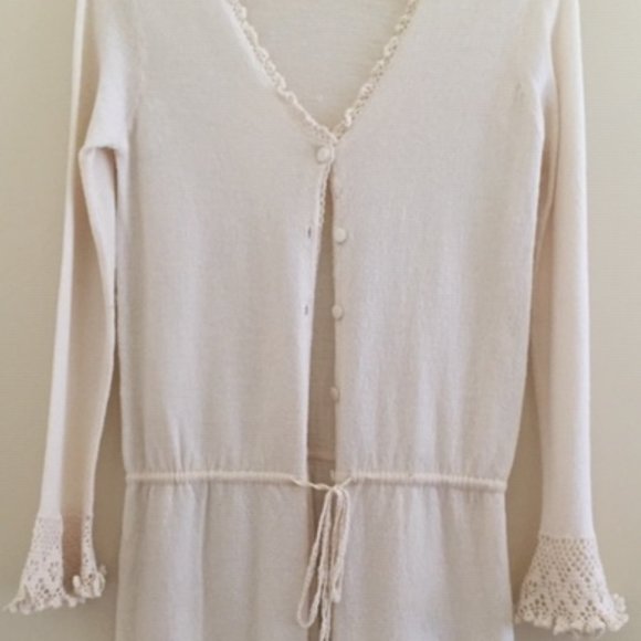 ✨Host Pick✨ L'EST ROSE 100% Wool Long Cardigan Size M - Picture 2 of 6